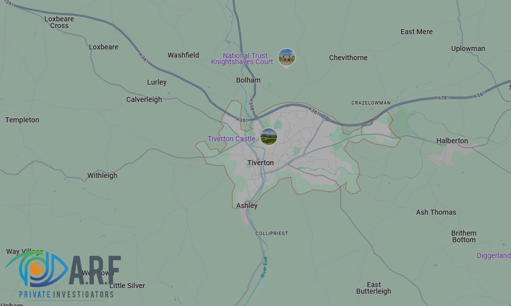 Our Private Detectives operate across Tiverton and the surrounding areas Our Private Detectives operate across Tiverton and the surrounding areas
