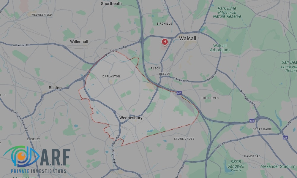 Our Private Detectives operate across Wednesbury and the surrounding areas
